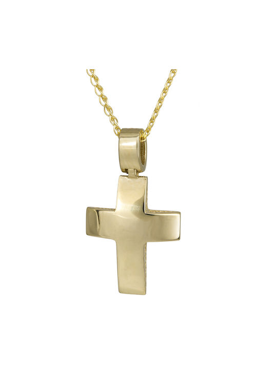 Men's Gold Cross 14K with Chain