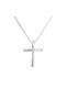 Women's White Gold Cross 14K with Chain