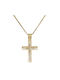 Herren Gold Kreuz 14K mit Kette