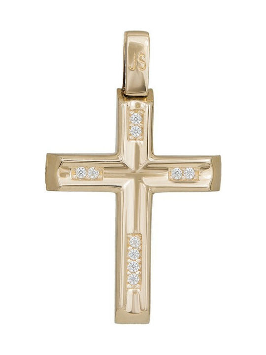 Damen Gold Kreuz 14K