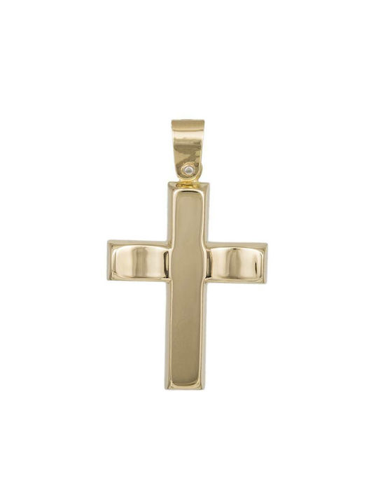 Herren Gold Kreuz 14K