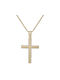 Damen Gold Kreuz 9K mit Kette