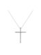 Women's White Gold Cross 18K with Chain