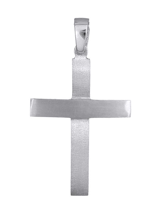 Men's White Gold Cross 9K