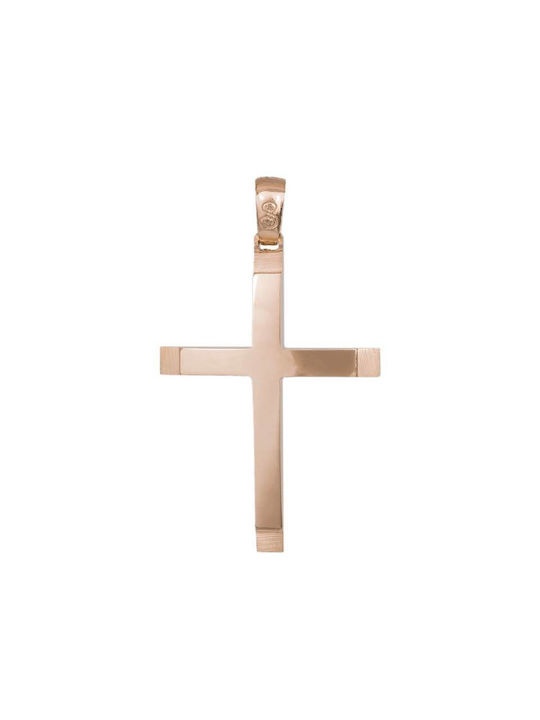 Men's Rose Gold Cross 14K