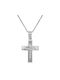 Women's White Gold Cross 9K with Chain