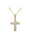 Damen Gold Kreuz 9K mit Kette