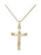 Herren Gold Kreuz 14K mit Kette