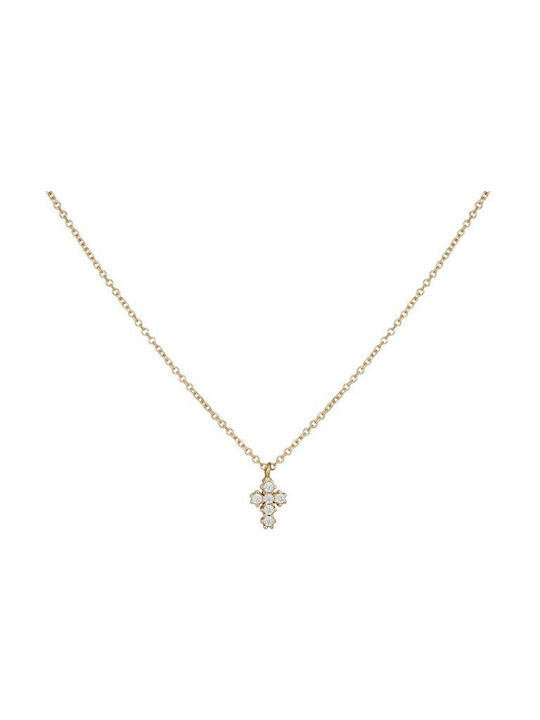 Gold Kreuz 14K mit Kette