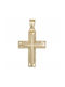 Damen Gold Kreuz 14K Beidseitig