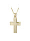 Men's Gold Cross 9K with Chain