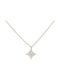 Damen Gold Kreuz 14K mit Kette