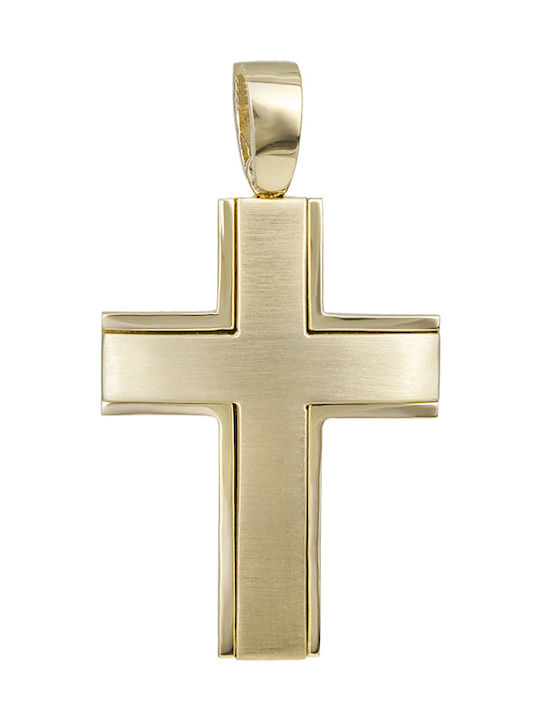 Herren Gold Kreuz 18K