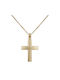 Herren Gold Kreuz 14K mit Kette