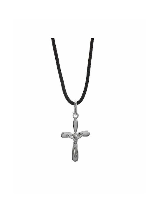 Herren Kreuz aus Silber mit Kordel