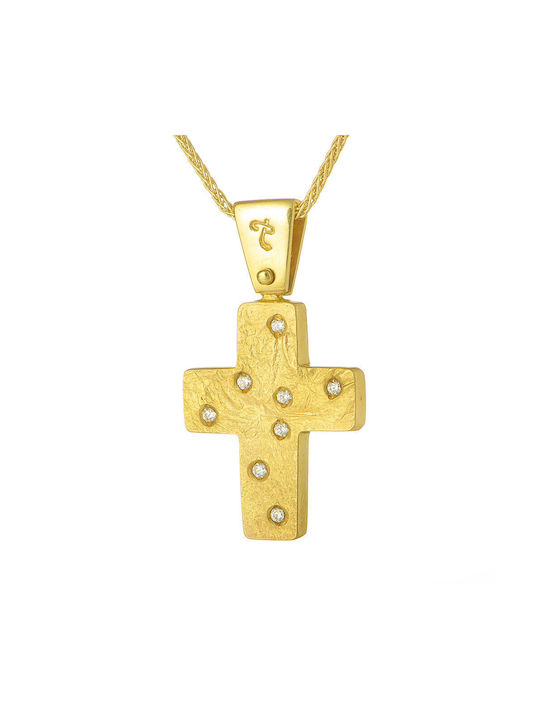 Damen Gold Kreuz 14K