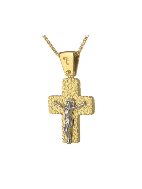 Herren Gold Kreuz 14K mit dem Gekreuzigten