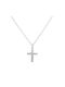 Women's White Gold Cross 9K with Chain