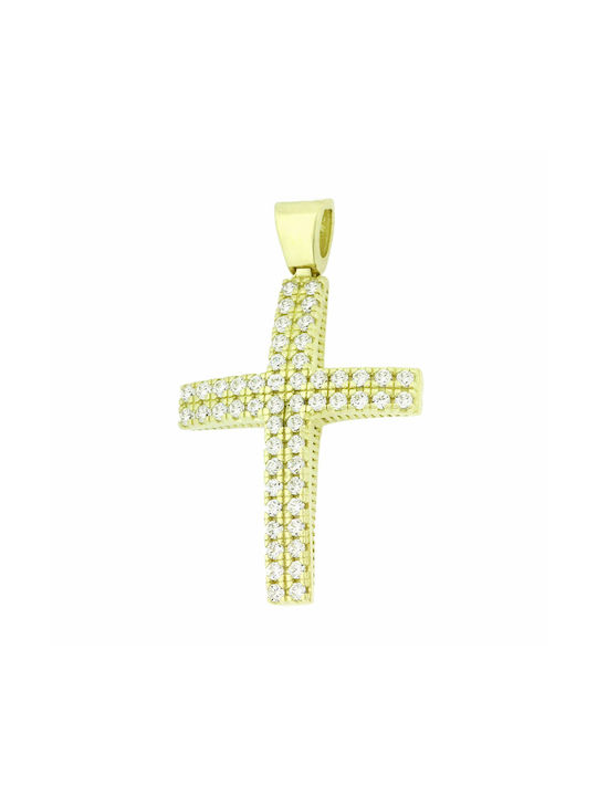 Damen Gold Kreuz 14K