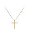 Damen Gold Kreuz 14K mit Kette