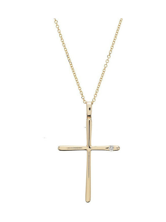 Damen Gold Kreuz 14K