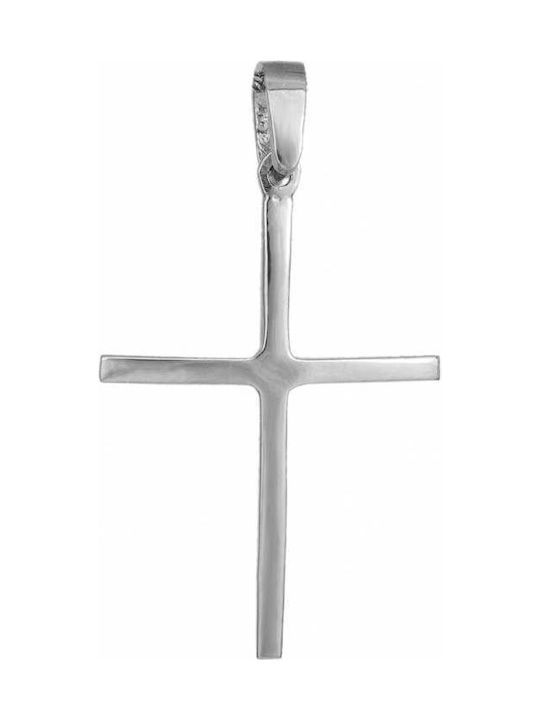 Men's White Gold Cross 9K