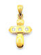 PS Silver Gold Kreuz 14K