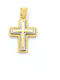 PS Silver Gold Kreuz 14K