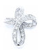 PS Silver White Gold Cross 14K