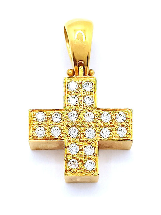 PS Silver Gold Cross 14K