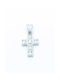 PS Silver White Gold Cross 14K