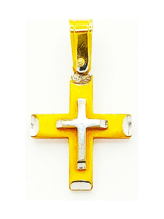 PS Silver Gold Cross 14K