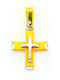 PS Silver Gold Cross 14K