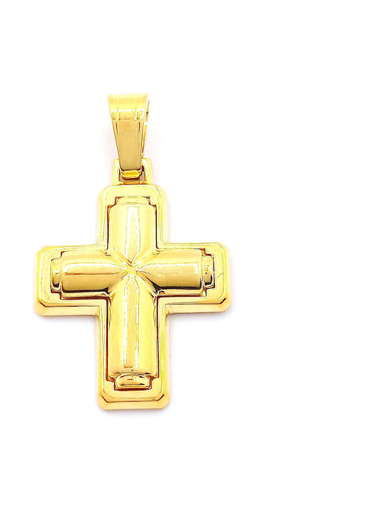 PS Silver Gold Kreuz 14K