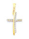 PS Silver Gold Cross 14K