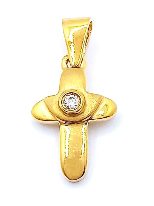 PS Silver Gold Cross 14K