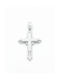 PS Silver White Gold Cross 14K