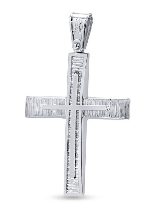 Anorado Herren Weißgold Kreuz 14K