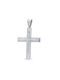 Anorado Men's White Gold Cross 14K