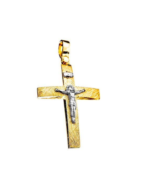 Alorado Herren Gold Kreuz 14K mit dem Gekreuzigten