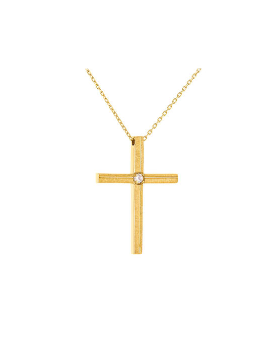 TBS Creations Women's Gold Cross 14K with Chain Tbs Creations