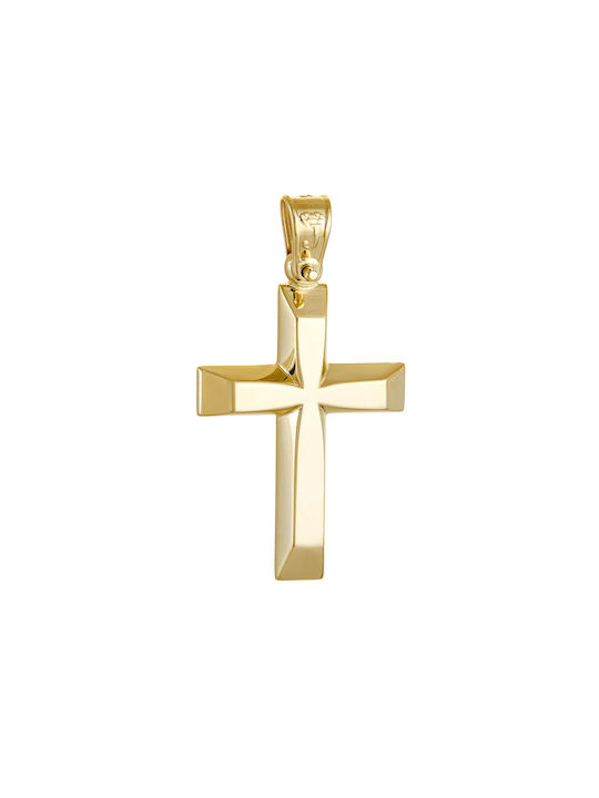 TBS Creations Herren Gold Kreuz 14K