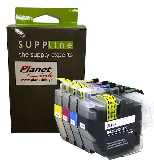 Planetink Inkjet Printer Compatible Inks Pack Brother LC3213XL 49.80ml Multi (Color) / Black