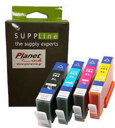 Planetink PL-364XLMU Συμβατό Πακέτο HP 364XL Πολλαπλό (Color) / Μαύρο