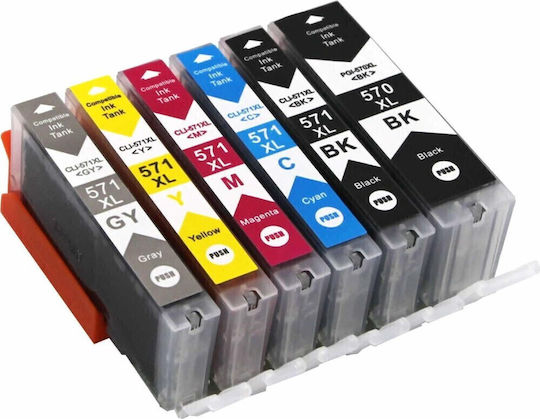 Kompatibles Tintenstrahldrucker-Tintenpatronen-Paket Canon Gray 6Stück