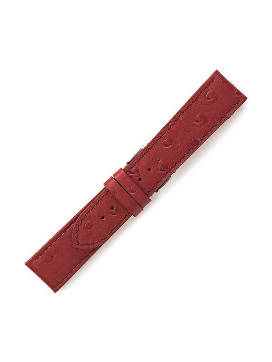 Leather Strap Red 22mm