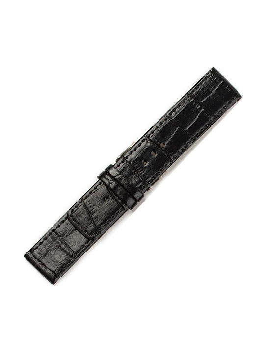 KOSTELO Curea din piele Negru 18mm