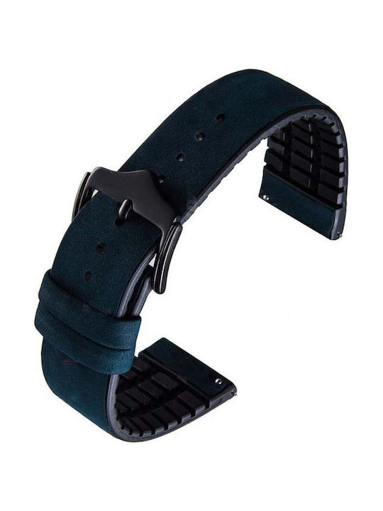 Leather Strap Navy Blue 20mm