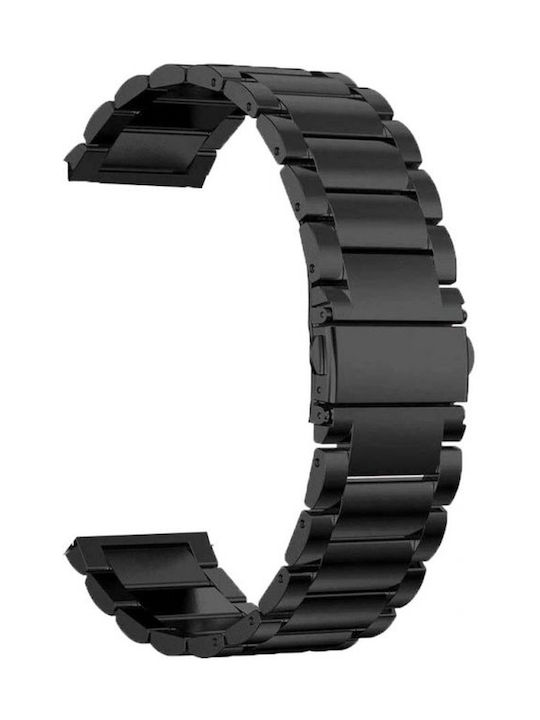 Metallic-Armband Schwarz 18mm