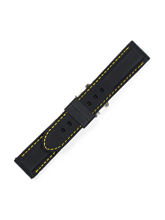 Gummi-Armband Schwarz 20mm